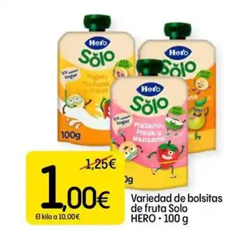HERO Variedad de bolsitas de fruta Solo