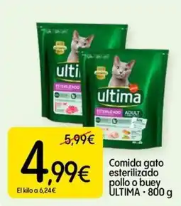Dialprix ULTIMA Comida gato esterilizado pollo o buey oferta