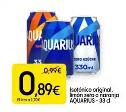 Dialprix AQUARIUS Isotónico original, limón zero o naranja oferta