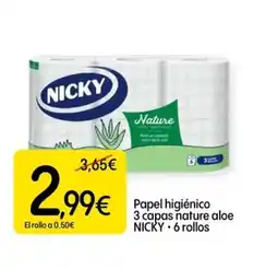 Dialprix NICKY Papel higiénico 3 capas nature aloe oferta