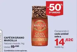 Hipercor MARCILLA Café en grano oferta