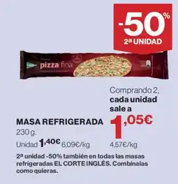 Hipercor Masa refrigerada oferta