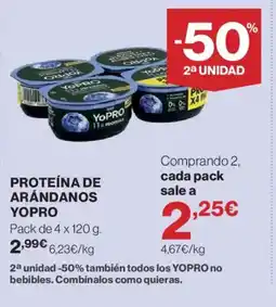 Hipercor YOPRO Proteína de arandanos oferta