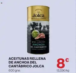 Hipercor JOLCA Aceitunas rellena de anchoa del cantábrico oferta