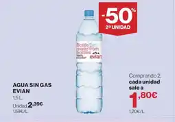 Hipercor EVIAN Agua sin gas oferta