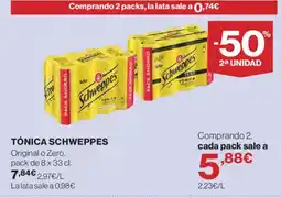 Hipercor SCHWEPPES Tónica oferta