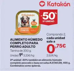 Hipercor Alimento húmedo completo para perro adulto oferta