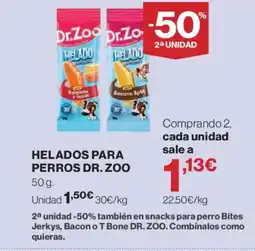 Hipercor DR. ZOO Helados para perros oferta