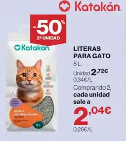 Hipercor Literas para gato oferta