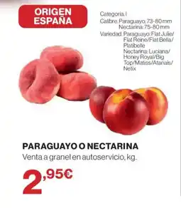 Hipercor Paraguayo o nectarina oferta