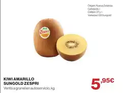 Hipercor ZESPRI Kiwi amarillo sungold oferta