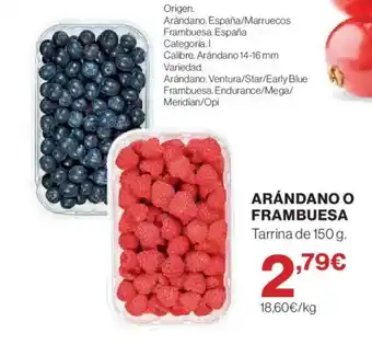 Hipercor Arandano o frambuesa oferta