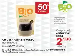 Hipercor Ciruela pasa sin hueso oferta