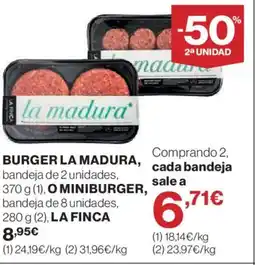 Hipercor LA MADURA Burger oferta