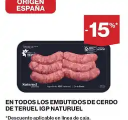 Hipercor En todos los embutidos de cerdo de teruel igp naturuel oferta