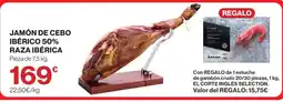 Hipercor Jamón de cebo ibérico 50% raza ibérica oferta