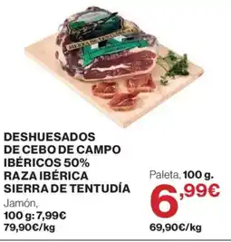 Hipercor Deshuesados de cebo de campo ibéricos 50% raza ibérica sierra de tentudía oferta
