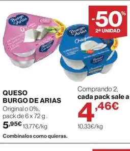 Hipercor BURGO DE ARIAS Queso oferta
