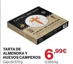 Hipercor Tarta de almendra y huevos camperos oferta