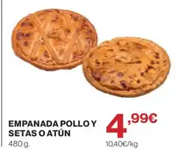 Hipercor Empanada pollo y setas o atún oferta