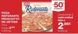 Hipercor DR. OETKER Pizza ristorante prosciutto oferta