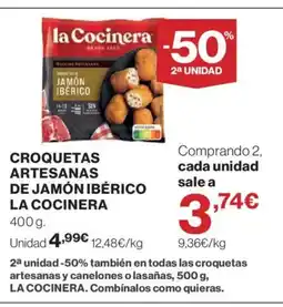 Hipercor LA COCINERA Croquetas artesanas de jamón ibérico oferta