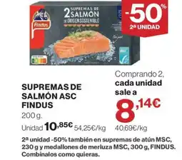 Hipercor FINDUS de salmón asc oferta