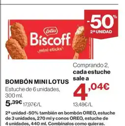 Hipercor LOTUS BISCOFF Bombón mini oferta