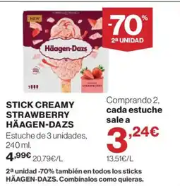Hipercor HÄAGEN-DAZS Stick creamy strawberry oferta