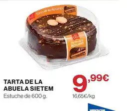 Hipercor Tarta de la abuela sietem oferta
