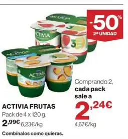 Hipercor ACTIVIA Frutas oferta