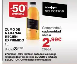 Hipercor Zumo de naranja recién exprimido oferta