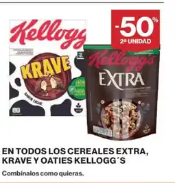 Hipercor KELLOGG'S En todos los cereales extra, krave y oaties oferta