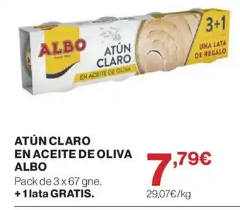 Hipercor ALBO Atún claro en aceite de oliva oferta
