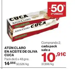 Hipercor CUCA Atún claro en aceite de oliva oferta