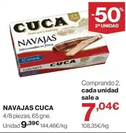 Hipercor CUCA Navajas oferta