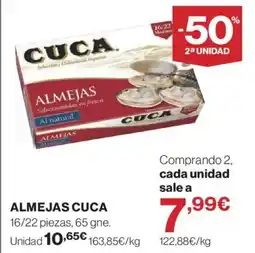 Hipercor CUCA Almejas oferta