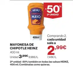 Hipercor HEINZ Mayonesa de chipotle oferta