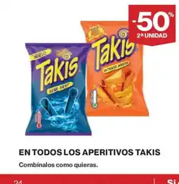 Hipercor TAKIS En todos los aperitivos oferta