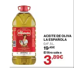 Hipercor LA ESPAÑOLA Aceite de oliva oferta