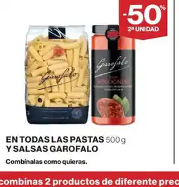Hipercor GAROFALO En todas las pastas y salsas oferta