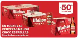 Hipercor En todas las cervezas mahou cinco estrellas oferta