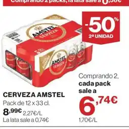 Hipercor AMSTEL Cerveza oferta