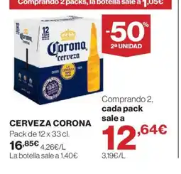 Hipercor CORONA Cerveza oferta