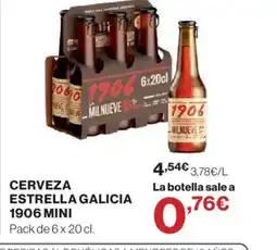 Hipercor Cerveza estrella galicia 1906 mini oferta