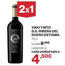 Hipercor Vino tinto d.o. ribera del duero estigma oferta