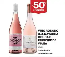 Hipercor Vino rosado d.o. navarra ochoa o príncipe de viana oferta