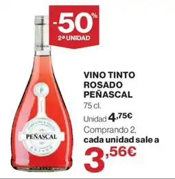 Hipercor PEÑASCAL Vino tinto rosado oferta
