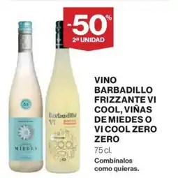 Hipercor Vino barbadillo frizzante vi cool, viñas de miedes o vi cool zero zero oferta