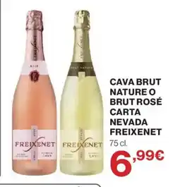 Hipercor FREIXENET Cava brut nature o brut rosé carta nevada oferta